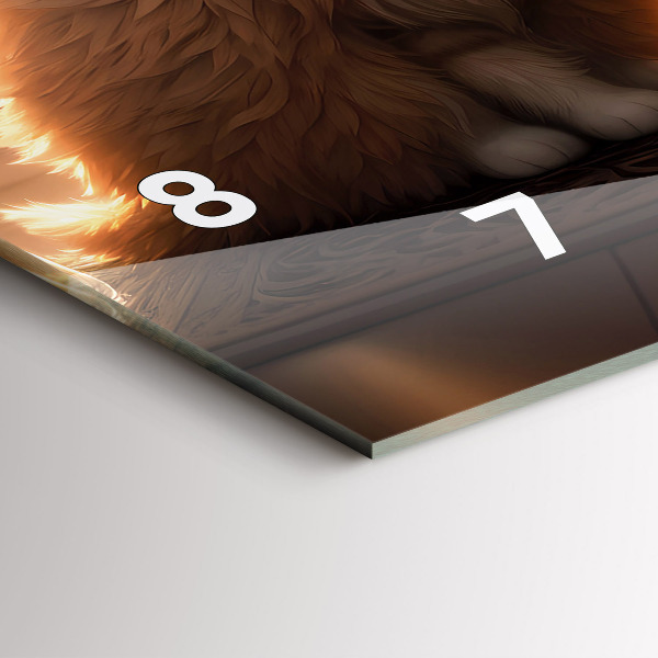 Horizontálne hodiny Štyri mačiatka na slnku