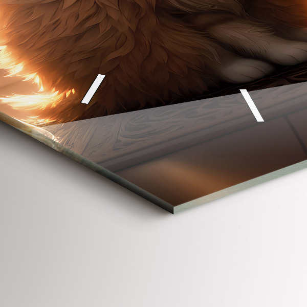 Horizontálne hodiny Štyri mačiatka na slnku