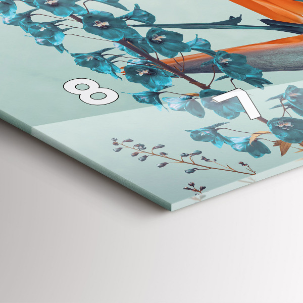 Horizontálne hodiny Žena s kvetmi