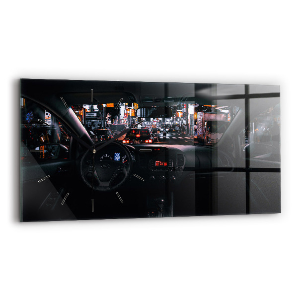 Horizontálne hodiny Auto v Tokiu