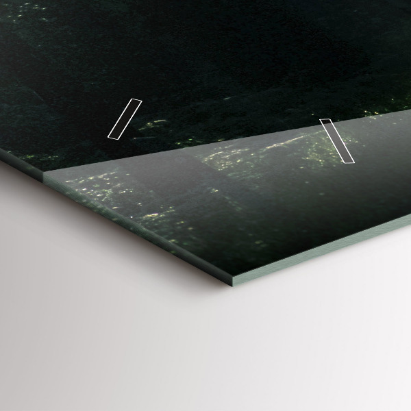 Horizontálne hodiny Lesná cesta a pruhy slnečného svetla