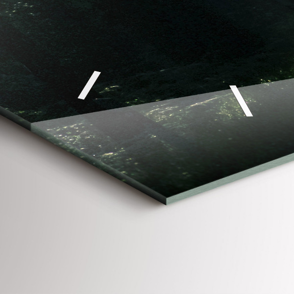 Horizontálne hodiny Lesná cesta a pruhy slnečného svetla