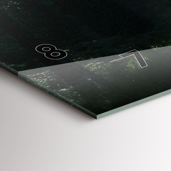 Horizontálne hodiny Lesná cesta a pruhy slnečného svetla