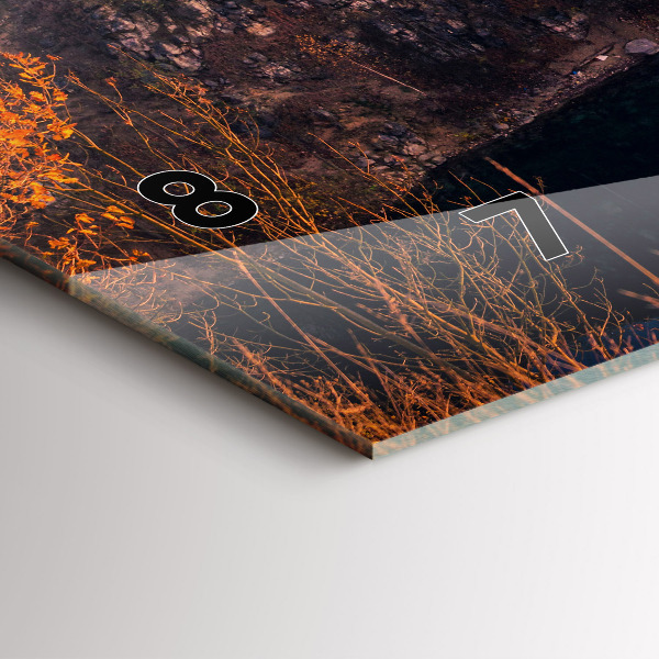 Horizontálne hodiny Krakov, jazero Zakrzówek, jeseň