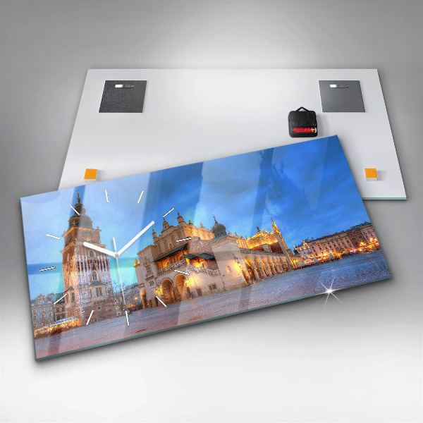 Horizontálne hodiny Hlavné trhové námestie v Krakove