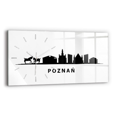 Horizontálne hodiny Panoramatická grafika Poznaň