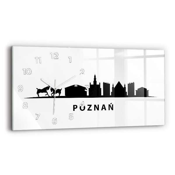 Horizontálne hodiny Panoramatická grafika Poznaň