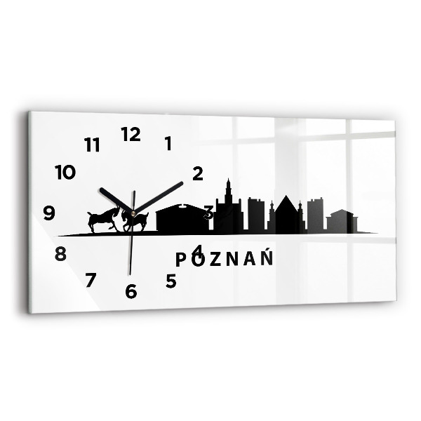 Horizontálne hodiny Panoramatická grafika Poznaň
