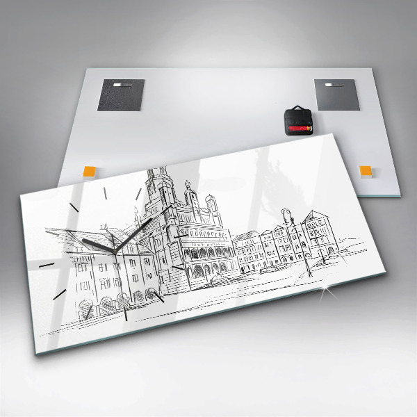 Horizontálne hodiny Náčrt starého mesta Poznaň