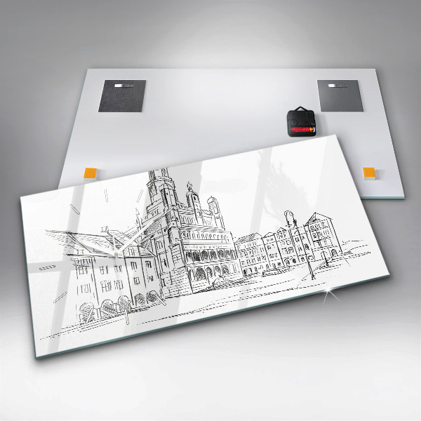 Horizontálne hodiny Náčrt starého mesta Poznaň