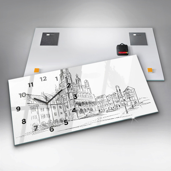 Horizontálne hodiny Náčrt starého mesta Poznaň