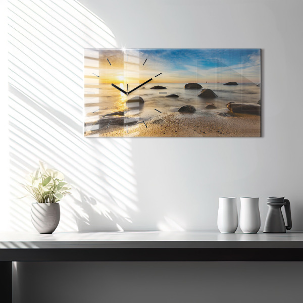 Horizontálne hodiny Východ slnka Baltské more