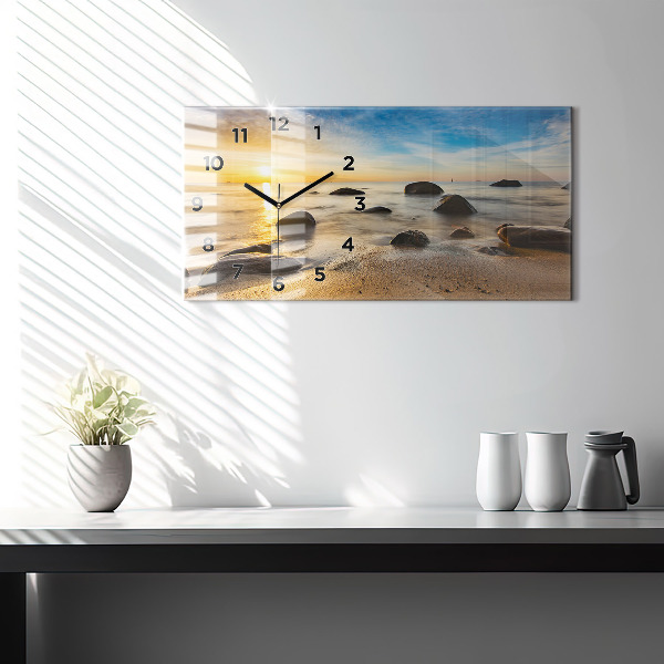 Horizontálne hodiny Východ slnka Baltské more