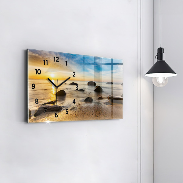 Horizontálne hodiny Východ slnka Baltské more