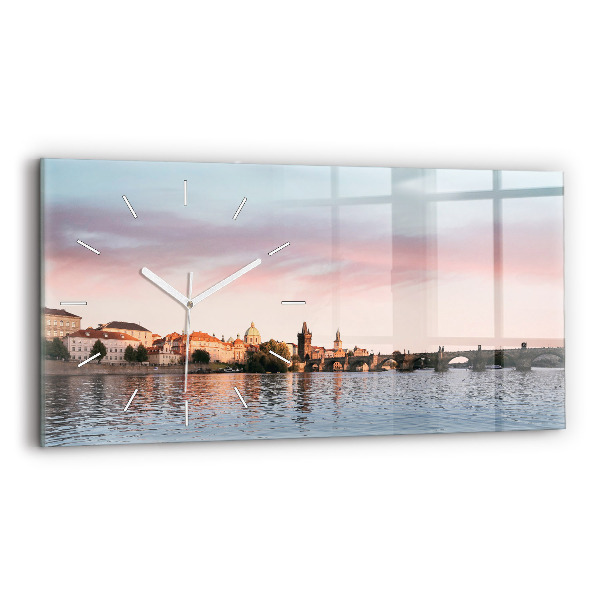 Horizontálne hodiny Karlov most v Prahe