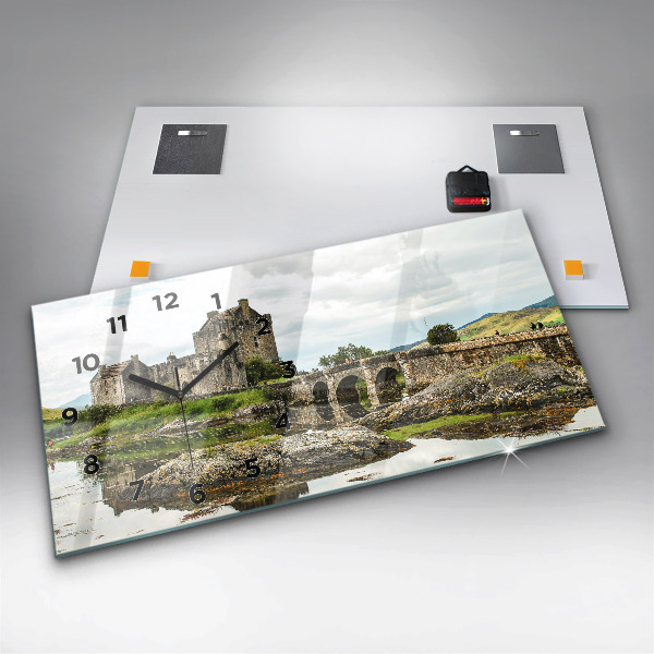 Horizontálne hodiny Hrad Eilean Donan v Škótsku