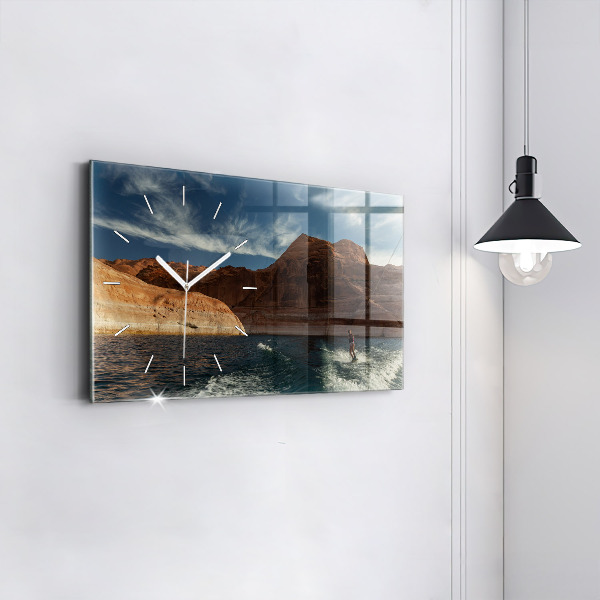 Horizontálne hodiny Osoba vodné lyžovanie