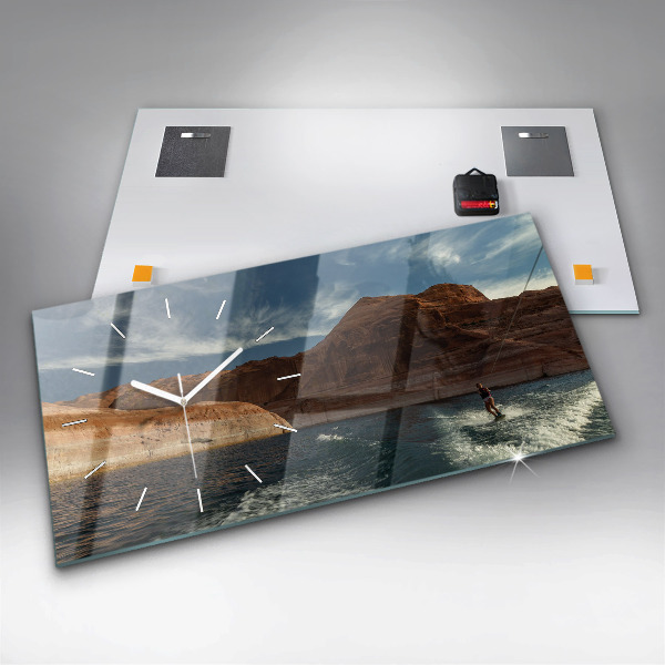 Horizontálne hodiny Osoba vodné lyžovanie