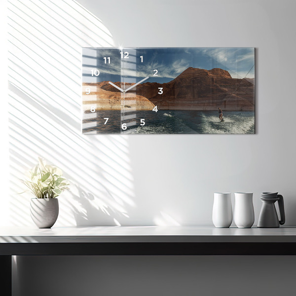 Horizontálne hodiny Osoba vodné lyžovanie