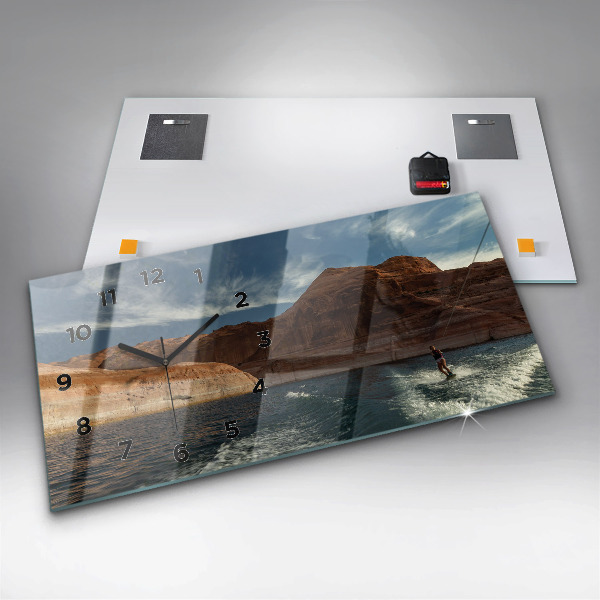 Horizontálne hodiny Osoba vodné lyžovanie