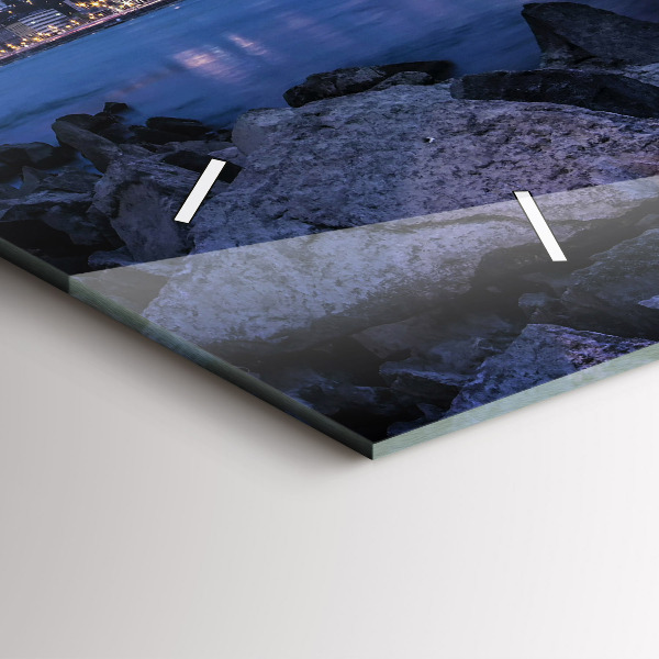 Horizontálne hodiny Skalnaté pobrežie pod mostom