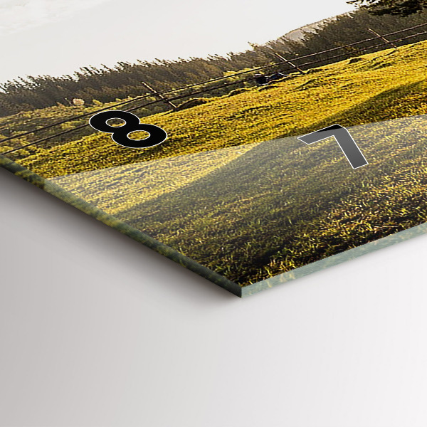 Horizontálne hodiny Strom na kopci