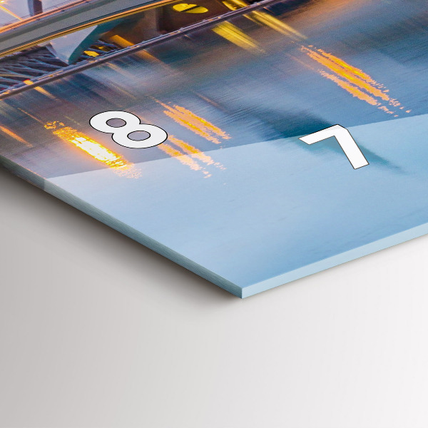 Horizontálne hodiny Západ slnka v meste