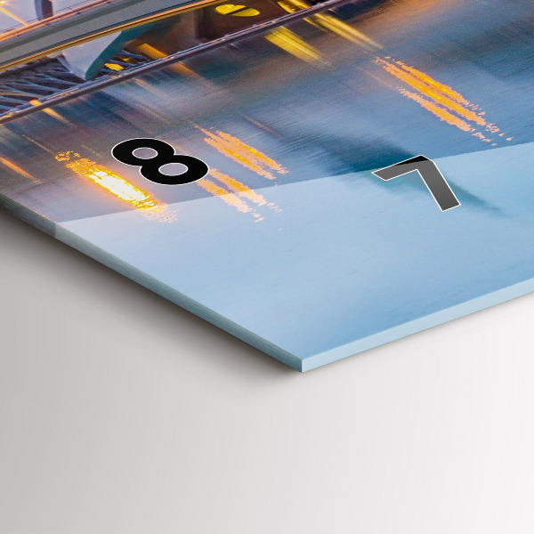 Horizontálne hodiny Západ slnka v meste