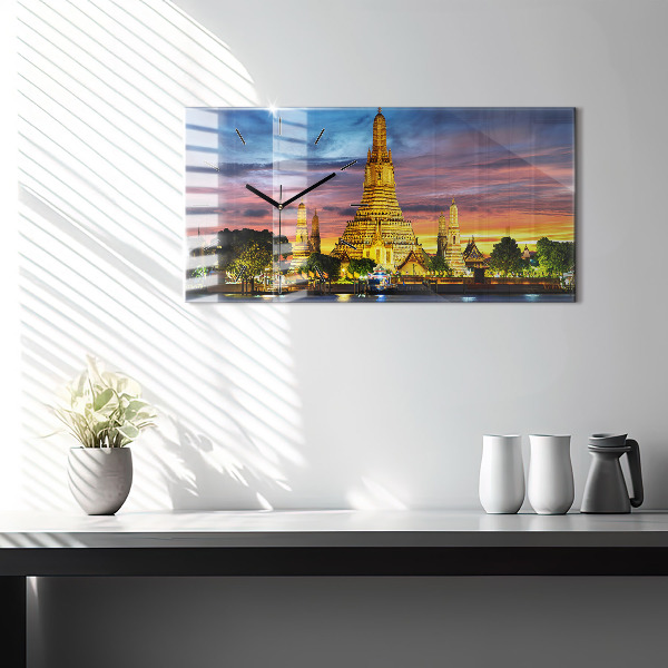 Horizontálne hodiny Chrám v Bangkoku