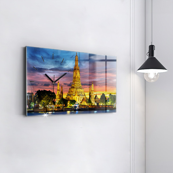 Horizontálne hodiny Chrám v Bangkoku