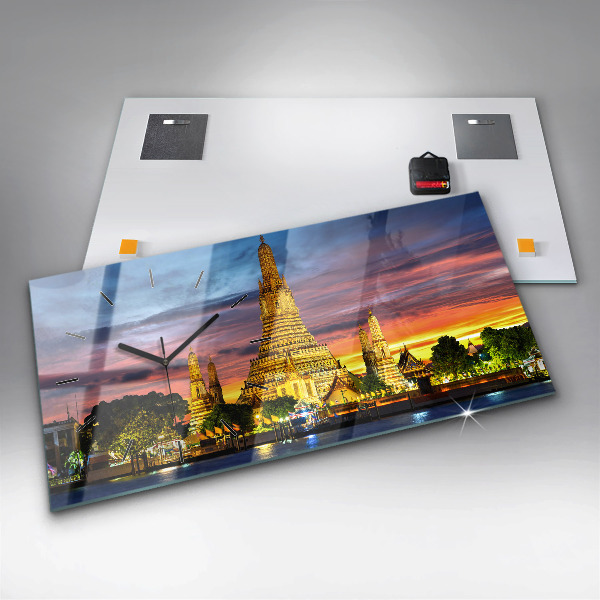 Horizontálne hodiny Chrám v Bangkoku