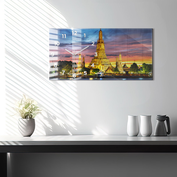 Horizontálne hodiny Chrám v Bangkoku