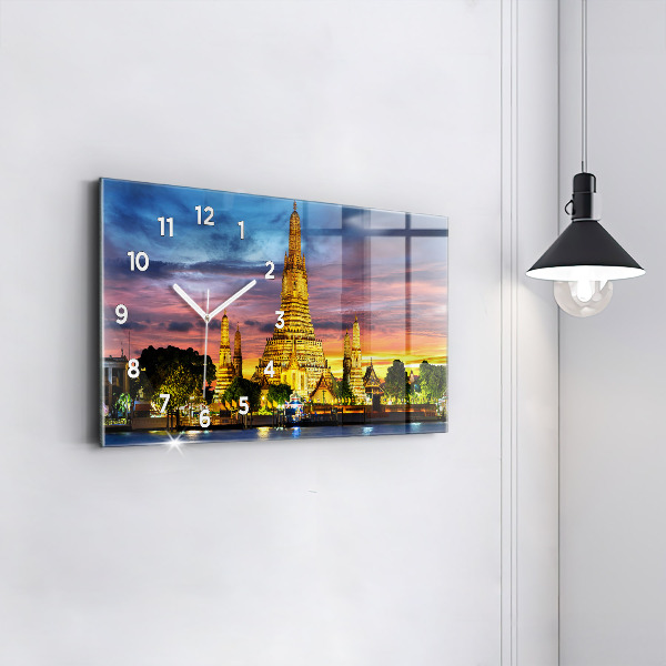 Horizontálne hodiny Chrám v Bangkoku