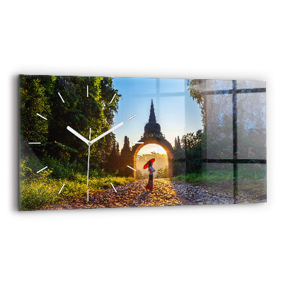 Horizontálne hodiny Surat Thani Park Thajsko