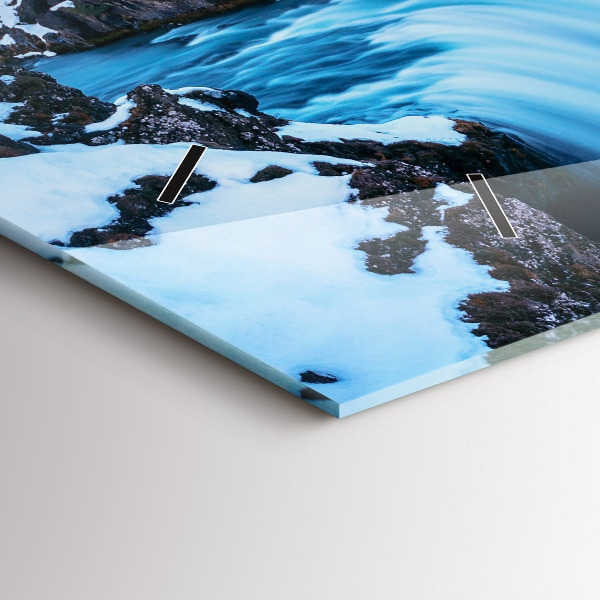 Horizontálne hodiny Vodopád Godafoss Island