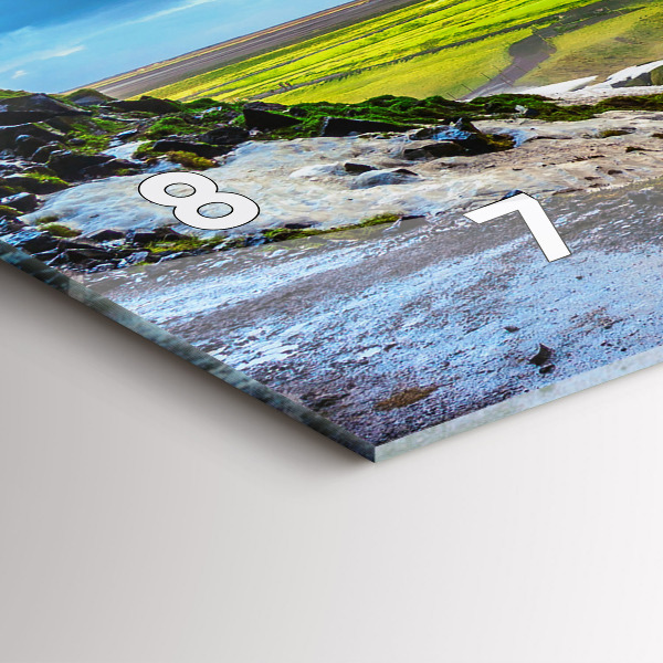 Horizontálne hodiny Vodopád na Islande