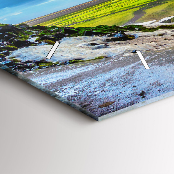 Horizontálne hodiny Vodopád na Islande