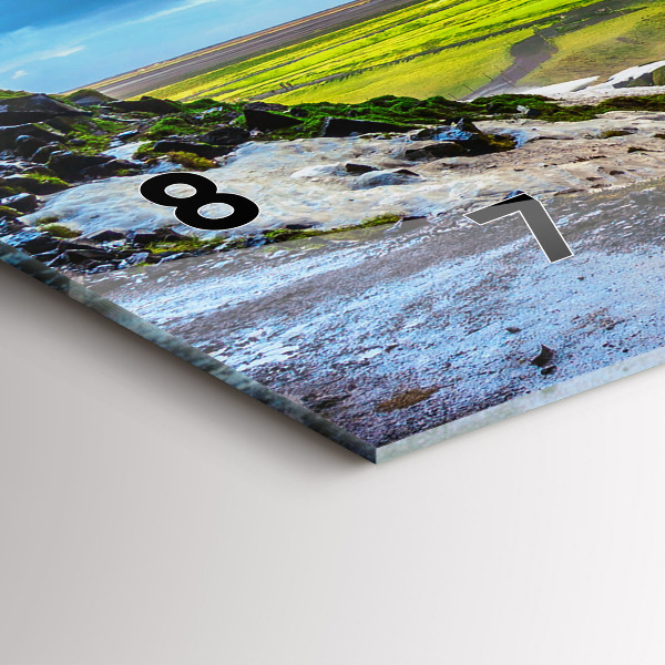 Horizontálne hodiny Vodopád na Islande