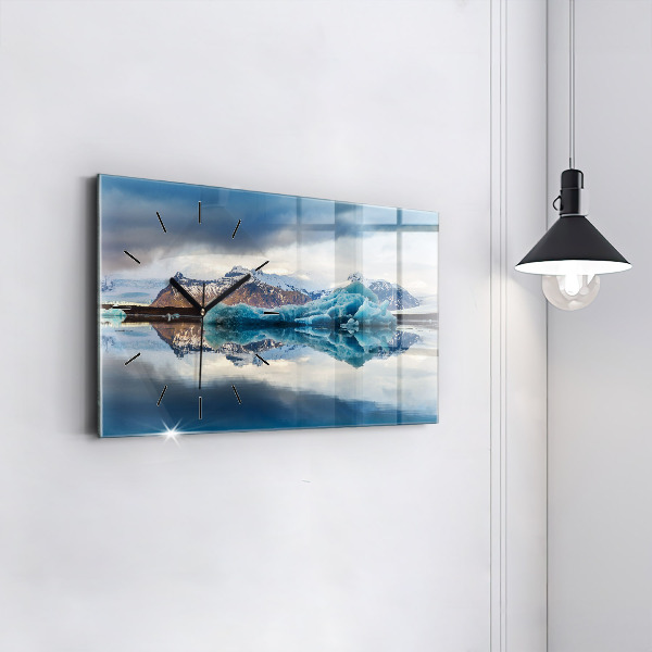 Horizontálne hodiny Islandské jazero Jokulsarlon