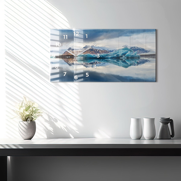 Horizontálne hodiny Islandské jazero Jokulsarlon