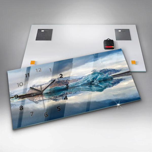 Horizontálne hodiny Islandské jazero Jokulsarlon