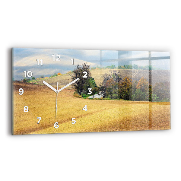 Horizontálne hodiny Moravská vidiecka krajina