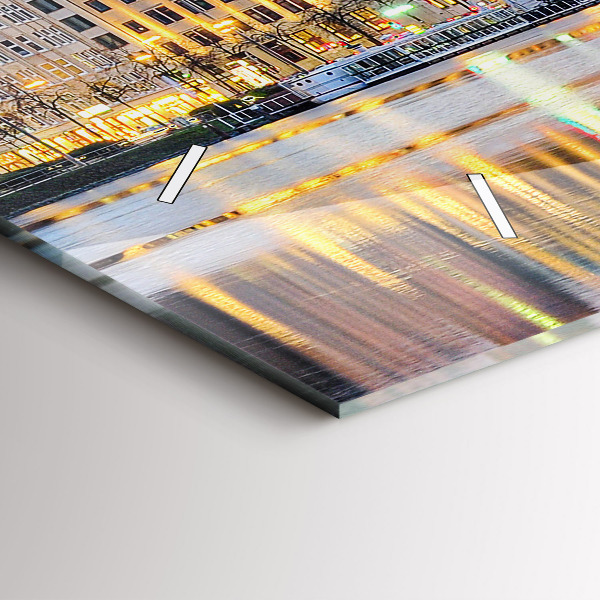 Horizontálne hodiny Alster v Hamburgu