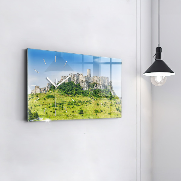 Horizontálne hodiny Spišský hrad na Slovensku