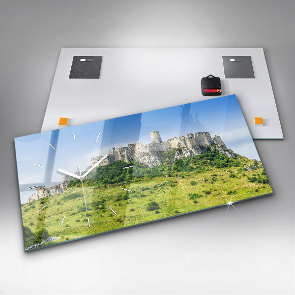 Horizontálne hodiny Spišský hrad na Slovensku