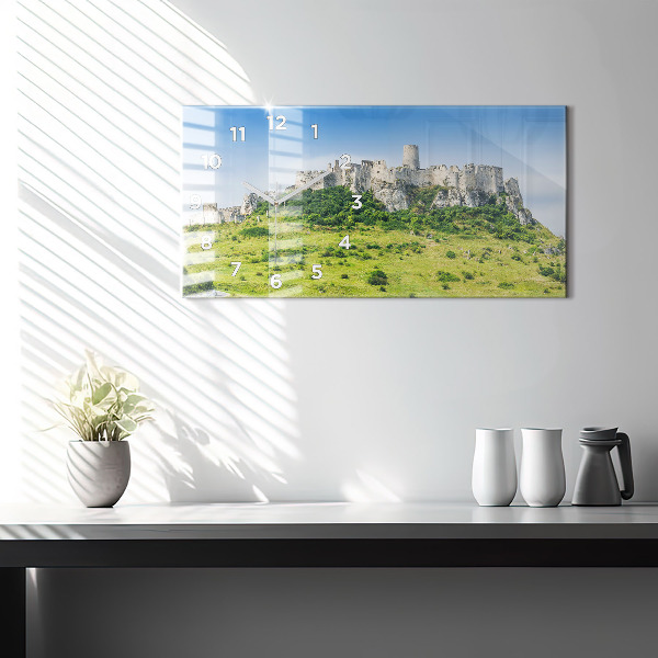 Horizontálne hodiny Spišský hrad na Slovensku