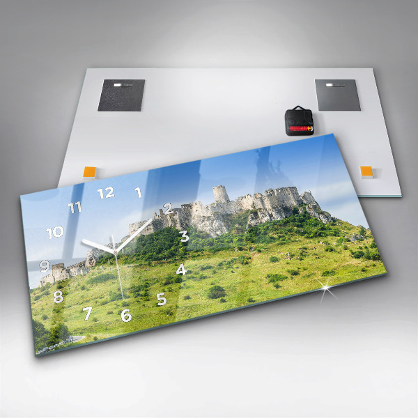 Horizontálne hodiny Spišský hrad na Slovensku