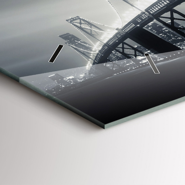 Horizontálne hodiny Most v nočnom San Franciscu