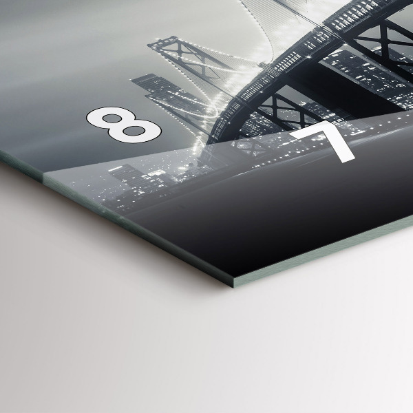 Horizontálne hodiny Most v nočnom San Franciscu