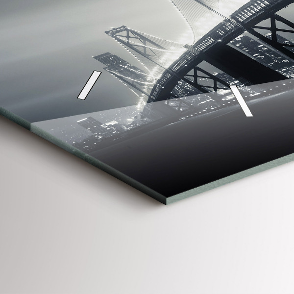 Horizontálne hodiny Most v nočnom San Franciscu